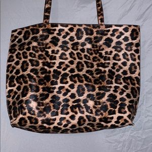 Cheetah print large tote